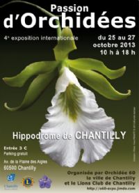 Exposition Passion d'orchidées. Du 25 au 27 octobre 2013 à Chantilly. Oise. 